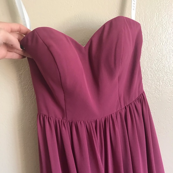 Azazie Fiona Dress, Mulberry color - Picture 7 of 8